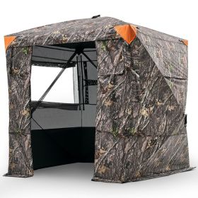 Hunting Blind, 4-5 Person See Through Ground Blinds with Carrying Bag, 270 Degree Portable Camouflage Tent Hunting Blind, 4-5 Person See Through Ground Blinds with Carrying Bag, 270 Degree Portable Camouflage Tent
